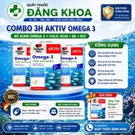 [COMBO 3 BOXES] Doppelherz Omega 3 Fish Oil - Omega 3 Supplement, Folic Acid, Maintain Heart Health 