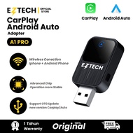 EZTECH A1PRO New Portable Wireless Apple Carplay Android Auto Adapter, Car Play Android Auto