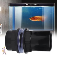 YGBG 5 Pcs Set Straight Tube Connector, Hexagonal PVC Aquarium Water Pipe Joint, Durable Straight Tu