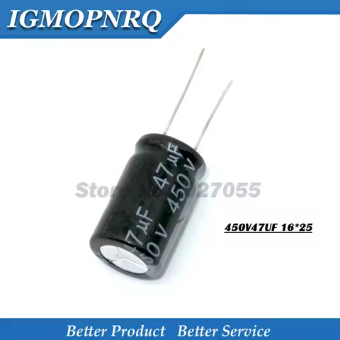 5PCS 450V47UF 16*25mm 47UF 450V 16*25 Aluminum electrolytic capacitor new