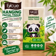 Excue Hanging Facial Tissue Bamboo Soft 4 Ply 220 Sheets 17.5cm x 12.7cm