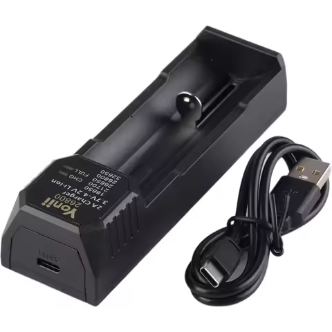 Yonii 26800 Charger for 3.7-4.2V Li-ion 18650 21700 26650 26800 32650 Flashlight Battery