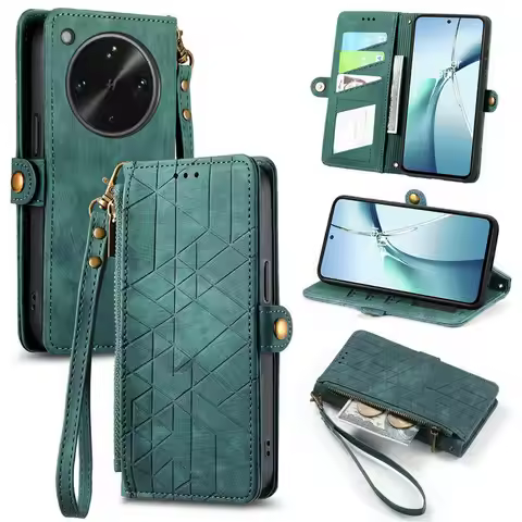 For OPPO Find X9 Pro 5G Crossbody Zipper Leather Wallet Case for OPPO Find X8 Ultra Luxury Cover Fin