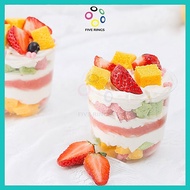 250ml/360ml/500ml U Shape Cup Transparent Plastic Mousse Cup with Lid Plastic Dessert Cakes Bubble T