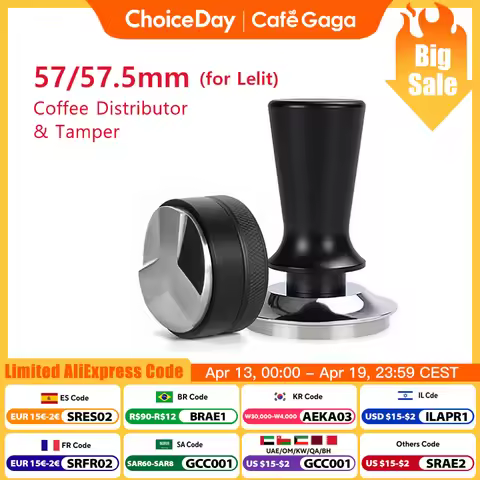 Coffee Distributor Tamper Leveler For Lelit Anna Anita 57mm 57.5mm Stainless Steel Barista Espresso 