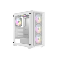 VENOMRX AEGON WHITE TEMPERED GLASS GAMING PC CASE FREE RGB FAN