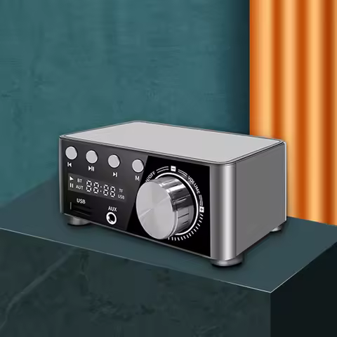 HiFi Mini Amplifier Class D 50Wx2 CS8673E Digital Amplifier With Digital Display Bluetooth-compatibl