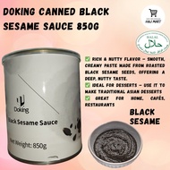 DOKING CANNED BLACK SESAME SAUCE 850G HALAL BIJAN HITAM DESSERT TOPPINGS BEVERAGE PENCUCI MULUT