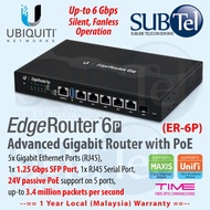 Ubiquiti EdgeRouter 6P - 6 port Gigabit PoE Router with SFP port IPSec VPN ER-6P Malaysia