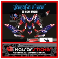 MOTORCYCLE DECAL STICKER FULL BODY STICKER YAMAHA X-MAX NIKE HYDEN 69