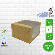 Cake Box 6"x6"x4" with Window @ RM1.54/pc 【100pcs/Order】Dessert Box Slice Cake Box Kotak Kek 蛋糕盒