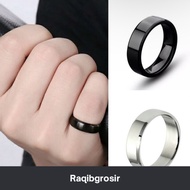 cincin titanium - cincin pria hitam -  cincin titanium hitam silver