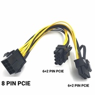 SKU-1279 KABEL PCIE 8 PIN TO DUAL 8 PIN 6+2 POWER SPLITTER VGA PCI-E