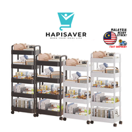 3 &amp; 4 Tier Multifunction Storage Trolley Rack Office Shelves Home Kitchen Rack With Plastic Wheel