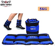Bộ 2 Băng Tạ Cát 5kg (Mỗi Bên 2.5kg) Đeo Chân Tay Hỗ Trợ Tập Luyện Thể Thao,Chạy Bộ Cao Cấp Đại Nam 