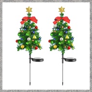 (BIGY) 2PCS Solar Christmas Tree Lights Outdoor Waterproof Solar Lights Xmas Tree Stake Lights Chris