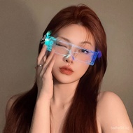 Popular cyberpunk-style futuristic tech-inspired light-up glasses Led Colorful and cool internet cel