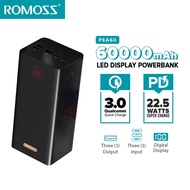 Romoss PEA60 60000mAh Powerbank PD 22.5W Type-C Powerbank QC 3.0 Two-way Fast Charge Mobile Power