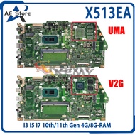 AE X513EA Mainboard For ASUS X513EQ X513EP R513E K513E F513E A513E Laptop Motherboard CPU I3 I5 I7 1