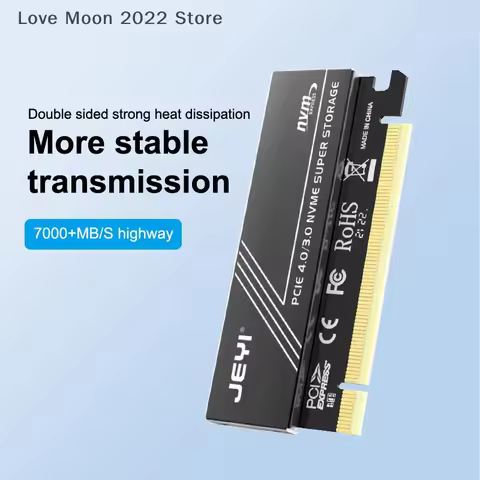 M.2 NVMe To PCIe 4.0 X16 Adapter With Heatsink - For 980 PRO/970 EVO SSD, Aluminum Adapter With Heat