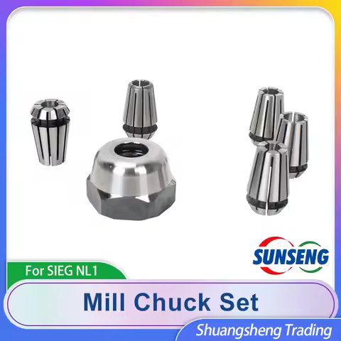 Mill chuck set E11 M14*1.0 chuck dia.1,2,3,4,5,6mm S/N:20101