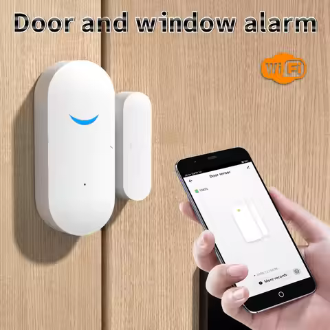 WiFi Wireless Door Window Sensor Alarm Smart Home Security Alarm System Free Notification APP Google