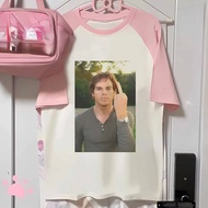 Dexter Morgan Women's '80s Pastel Hip Hop T-Shirt - Comfortable Psychedelic Graphic