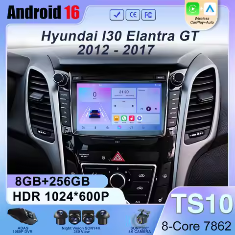 Android Car Stereo Unit Multimedia For Hyundai I30 Elantra GT 2012 - 2017 Radio Video Player GPS Wir
