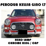 Perodua Kelisa Gino L7 Front Chrome Cap / Head Lamp Chrome Ring Cover / Full Cover Chrome / Head Lig