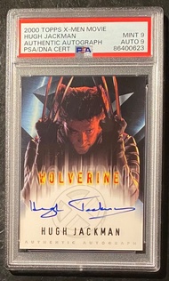 Thẻ PSA 9 Topps X-Men Movie Authentic Hugh Jackman Signed Autograph 2000 Wolverine 1459 1-4