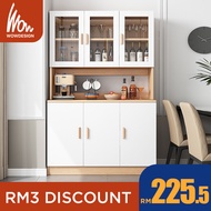 Kitchen Cabinet Rak Dapur Kitchen Rack Almari Serbaguna Display Cabinet Acrylic Door Storage Sideboard Cabinet Scandinavian Kabinet Dapur Almari Dapur