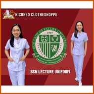 ➩ ┏ ∦ BSN OLFU UNIFORM /OLFU NEW BS NURSING UNIFORM BLOUSE AND PANTS PITCH TWILL with LOGO