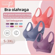 3PCS Newest style C-cup bra wireless Jumbo Bra Sports Wanita Yoga Sport Seamless Large Size Bra Olah