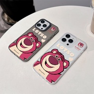 Strawberry Bear Casing Compatible for iPhone 15 14 13 12 11 Pro Max X Xr Xs Max 8 7 6 6s Plus SE xr xs Phantom Soft phone case