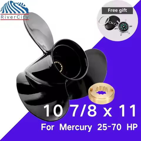 For Mercury 25hp 30hp 35hp Outboard Propeller 10 7/8x11 Boat Motor Aluminum Alloy Screw Ship Marine 