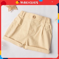 Short khaki shorts for boys 1 2 3 4 5 6 7 years old going to the beach and going out Magickids Summe