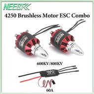 NEEBRC 4250 600KV 800KV  Outrunner Brushless Motor With 60A Brushless ESC UBEC For RC FPV Fixed-wing