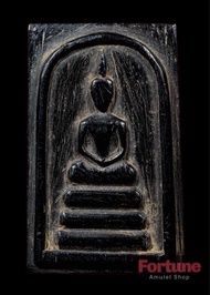 พระสมเด็จ ไม้พญางิ้วดำ หลวงพ่อกวย ชุตินฺธโร วัดโฆสิตาราม จ.ชัยนาท Buddha image 3.5 cm