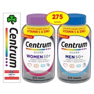 ☘️ 275 Tablets Women50+/ Men50+ Centrum Silver  Multivitamins Multimineral Supplements for Over 50