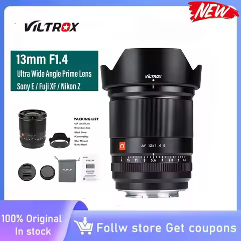 Viltrox 13mm F1.4 for Sony E mount Fujifilm X Nikon Z Mount Auto Focus Ultra Wide Angle Lens for Z6 