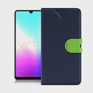 NISDA for HUAWEI 華為 Mate 20 風格磨砂側翻皮套 藍