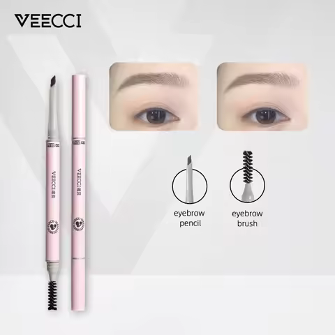 VEECCI Double-ended Blade Eyebrow Pencil Long-lasting Non-fading Smooth Non-smudging Eyebrow Powder 