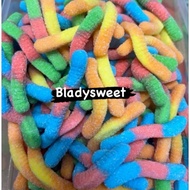 Worm jellopy Neon worm Gummy Candy [Halal]