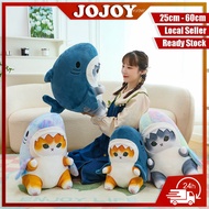 JOJOY Shark Cat Transformation Plush Toy Cute Plushie Stuffed Doll Patung Kucing Comel Gift