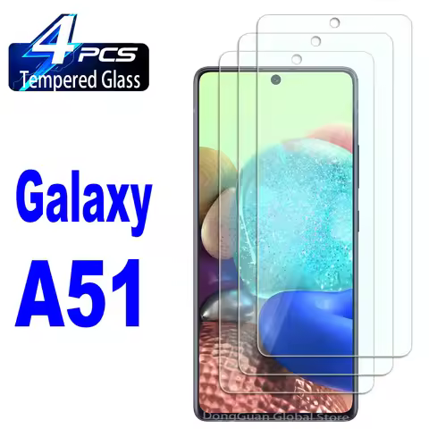 1/4Pcs Tempered Glass For Samsung Galaxy A51 / A51 5G Screen Protector Glass Film