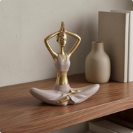 [rqgrovts] Meditation Figurine Decorative Meditating Figurine Mindfulness Meditation Statue