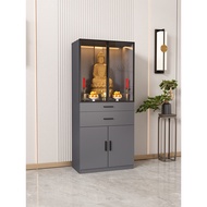 Modern Minimalist Buddha Altar with Glass Door, God Altar, Incense Table, God Shrine Cabinet