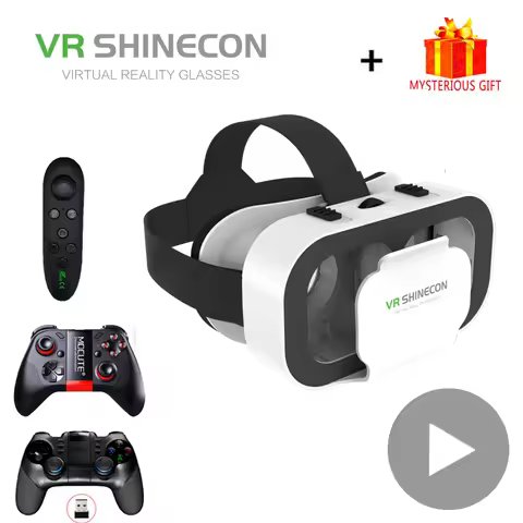 VR Shinecon Helmet 3D Glasses Virtual Reality For Smartphone Smart Phone Headset Goggles Casque Wirt