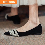 New Spring Autumn Women Flats Shoes Fashion String Bead Soft Ballet Boat Shoes Casual Dress Designer Shallow Mujer Zapatos