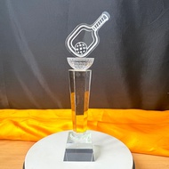 Cúp phalê Pickleball gắn vợt pickleball làm quà lưu niệm